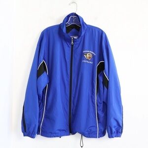Vintage Kobe men’s sports jacket varsity Cougars L large blue bomber lightweight